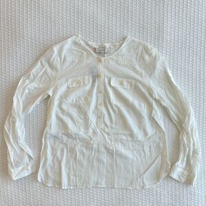 NWT LOFT ivory utility blouse size small petite